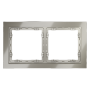 Рамка стеклянная VOLTUM S70,  на 2 поста, шелк, стекло, VLS110204