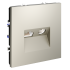 Розетка телевизионная встраиваемая VOLTUM S70 TV+RJ45 кат. 6, (кашемир), VLS060703