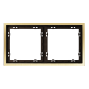 Рамка металлическая на 2 поста, S70 Metal (латунь), VLSM120209