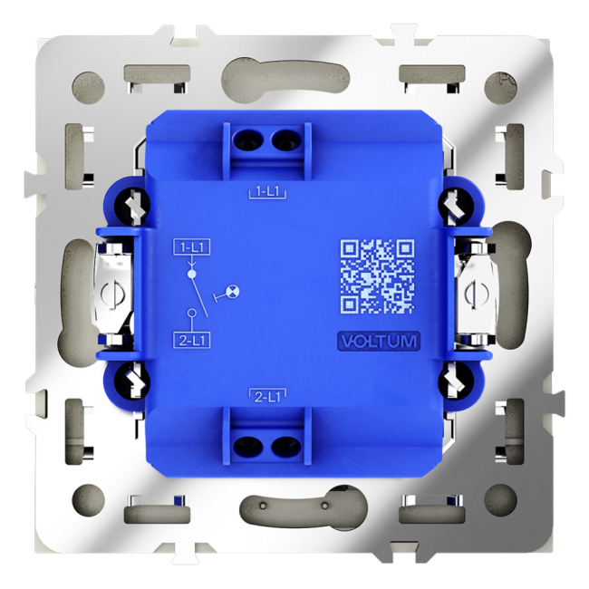 Выключатель  VOLTUM S70,  1-клавишный с подсветкой 10А, шелк, VLS010204