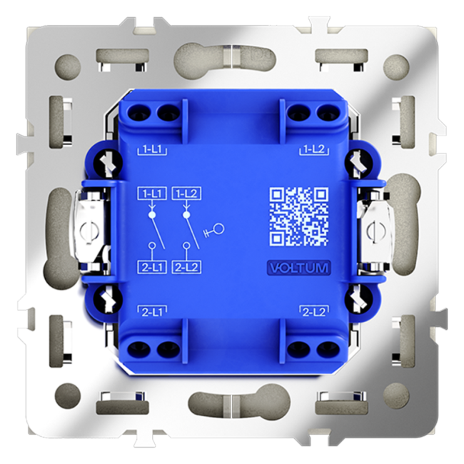 Выключатель VOLTUM S70, 2-клавишный 10А, сталь, VLS020105 Выключатель VOLTUM S70, 2-клавишный 10А, сталь, VLS020105