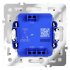 Проходной переключатель  VOLTUM S70,  1-клавишный с подсветкой 10А, белый глянцевый, VLS010401
