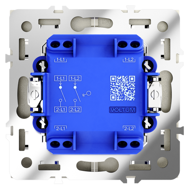Выключатель  VOLTUM S70,  2-клавишный 10А, шелк, VLS020104