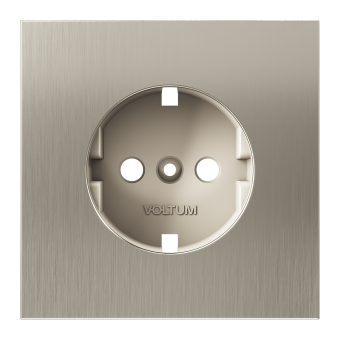 Накладка для розетки с заземлением, S70 Metal (никель), VLSM000611