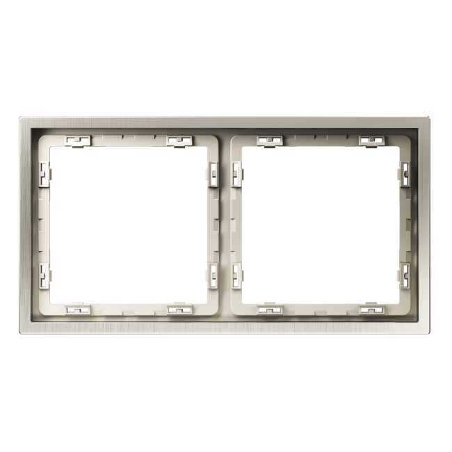 Рамка металлическая на 2 поста, S70 Metal (никель), VLSM120211