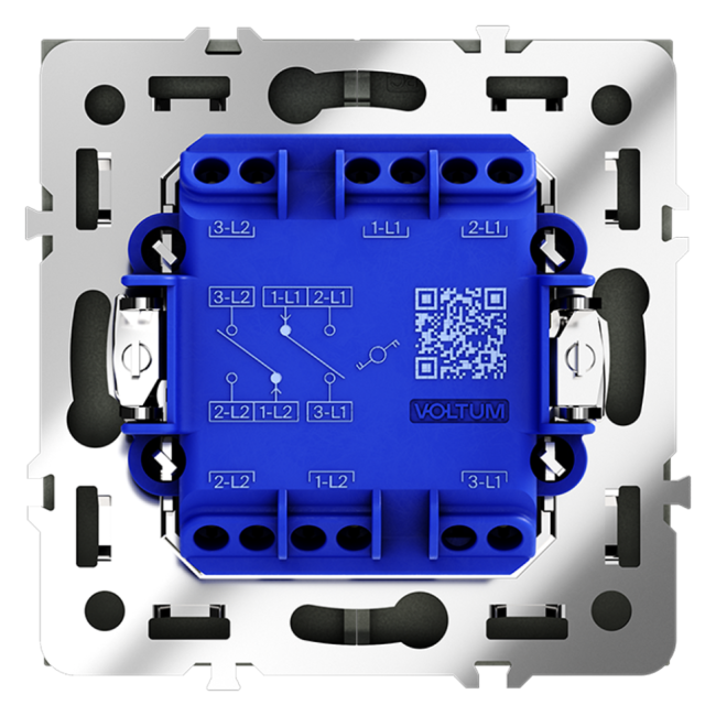 Проходной переключатель  VOLTUM S70,  2-клавишный 10А, графит, VLS020307