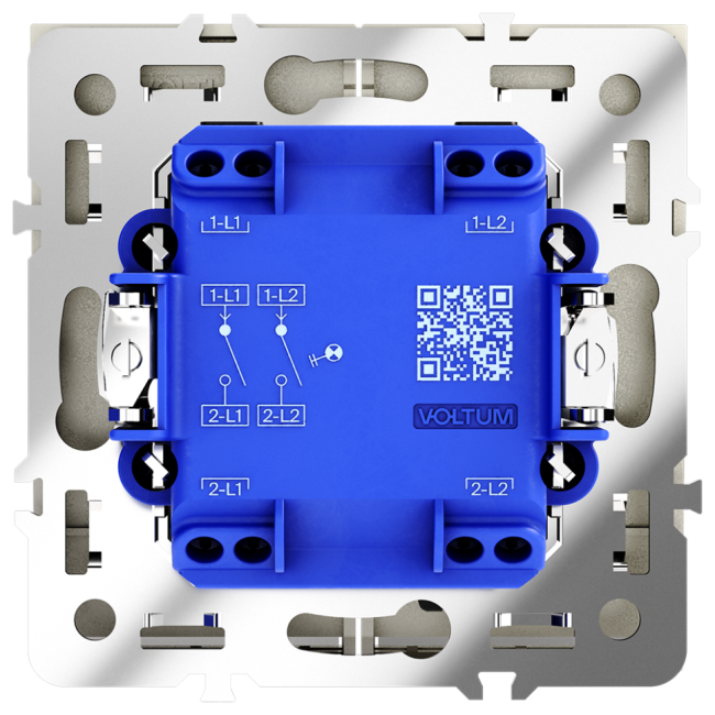 Выключатель VOLTUM S70, 2-клавишный с подсветкой 10А, шелк, VLS020204 Выключатель VOLTUM S70, 2-клавишный с подсветкой 10А, шелк, VLS020204