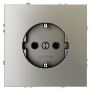 Розетка  VOLTUM S70,  с заземлением 16А, шелк, VLS040104