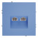 Розетка компьютерная  VOLTUM S70,  двойная RJ45+RJ45 кат.6, деним