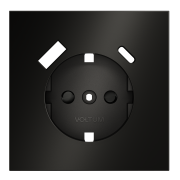 Накладка для розетки с заземлением и защитными шторками, с USB A+C, S70 Metal (антрацит), VLSM001012 Накладка для розетки с заземлением и защитными шторками, с USB A+C, S70 Metal (антрацит), VLSM001012