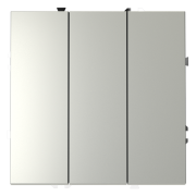 Выключатель  VOLTUM S70,  3-клавишный 10А, сталь, VLS030105