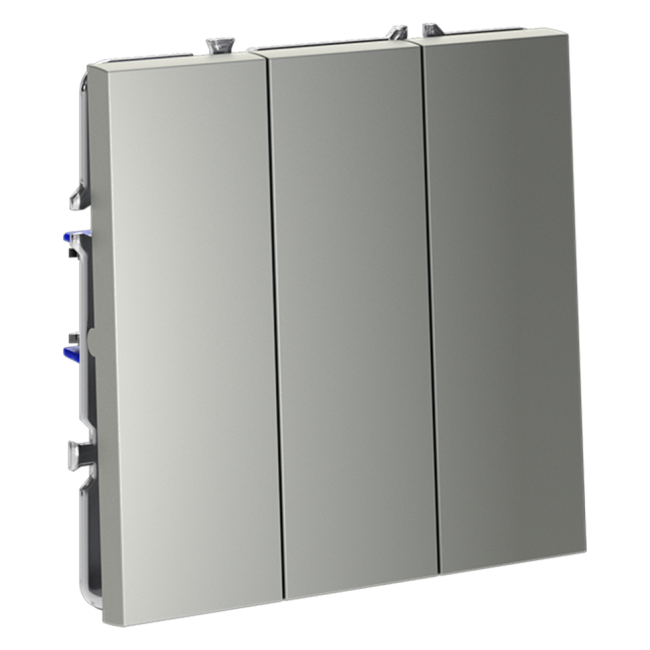 Выключатель VOLTUM S70, 3-клавишный 10А, сталь, VLS030105 Выключатель VOLTUM S70, 3-клавишный 10А, сталь, VLS030105