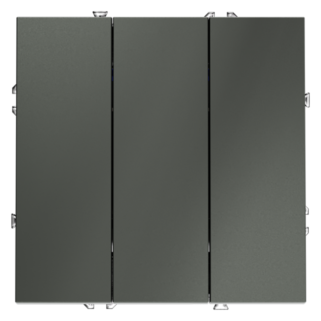 Выключатель  VOLTUM S70,  3-клавишный 10А, титан, VLS030106