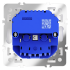 Розетка  VOLTUM S70,  с заземлением и защитными шторками, 16А, с USB, A+A, белый матовый, VLS040402