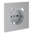 Накладка для розетки с заземлением и защитными шторками, с USB A+A, S70 (серый), VLS000916