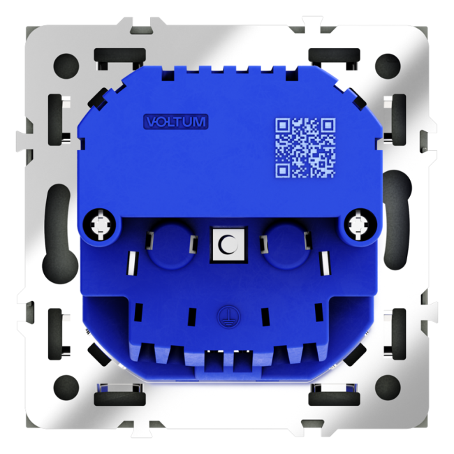 Розетка  VOLTUM S70,  с заземлением и защитными шторками, 16А, с USB, A+A, графит, VLS040407