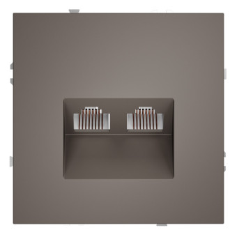 Розетка компьютерная VOLTUM S70, двойная RJ45+RJ45 кат.6, капучино Розетка компьютерная VOLTUM S70, двойная RJ45+RJ45 кат.6, капучино