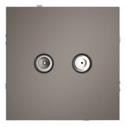 Розетка телевизионная  VOLTUM S70,  оконечная TV+SAT, капучино