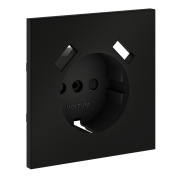 Накладка для розетки с заземлением и защитными шторками, с USB A+A, S70 (черный матовый), VLS000908 Накладка для розетки с заземлением и защитными шторками, с USB A+A, S70 (черный матовый), VLS000908