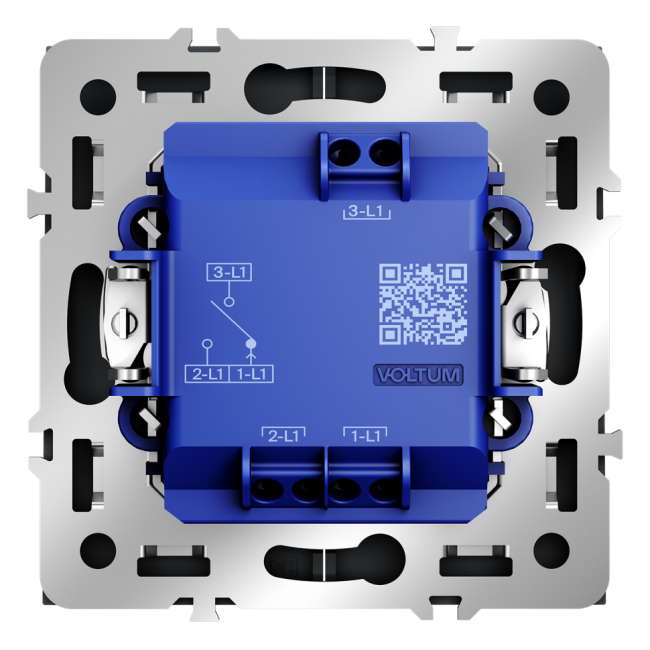 Выключатель встраиваемый VOLTUM S70 для жалюзи 10А, (графит), VLS020707