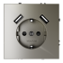 Розетка VOLTUM S70, с заземлением и защитными шторками, 16А, с USB, A+A, шелк, VLS040404 Розетка VOLTUM S70, с заземлением и защитными шторками, 16А, с USB, A+A, шелк, VLS040404