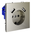Розетка VOLTUM S70, с заземлением и защитными шторками, 16А, с USB, A+A, шелк, VLS040404 Розетка VOLTUM S70, с заземлением и защитными шторками, 16А, с USB, A+A, шелк, VLS040404