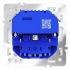 Розетка  VOLTUM S70,  с заземлением и защитными шторками, 16А, с USB, A+С, белый матовый, VLS040502