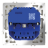 Розетка  VOLTUM S70,  с заземлением и защитными шторками, 16А, с USB, A+С, сталь, VLS040505