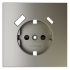 Накладка для розетки с заземлением и защитными шторками, с USB A+C, S70 (шелк), VLS001004