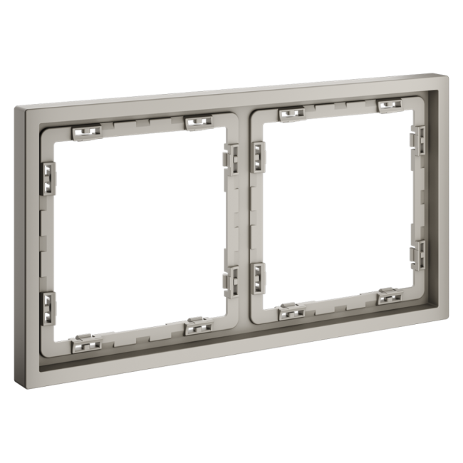 Рамка пластиковая VOLTUM S70,  на 2 поста, кашемир, VLS100203