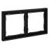 Рамка пластиковая VOLTUM S70,  на 2 поста, черный матовый, VLS100208