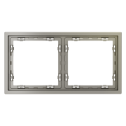 Рамка пластиковая VOLTUM S70,  на 2 поста, шелк, VLS100204