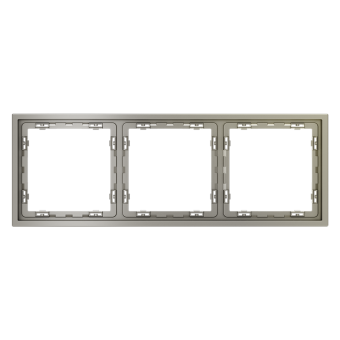 Рамка пластиковая VOLTUM S70,  на 3 поста, шелк, VLS100304