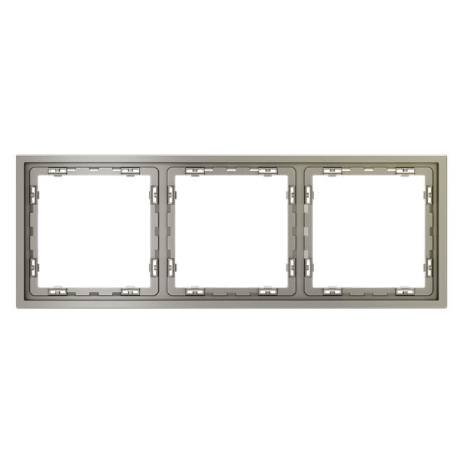 Рамка пластиковая VOLTUM S70,  на 3 поста, шелк, VLS100304