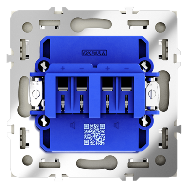 Розетка акустическая  VOLTUM S70,  4-местная, сталь, VLS060305