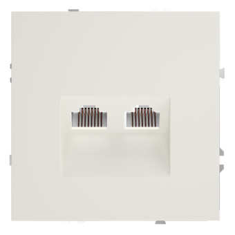 Розетка компьютерная VOLTUM S70, двойная RJ45+RJ45 кат.6, хлопок Розетка компьютерная VOLTUM S70, двойная RJ45+RJ45 кат.6, хлопок