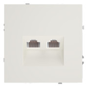 Розетка компьютерная  VOLTUM S70,  двойная RJ45+RJ45 кат.6, хлопок