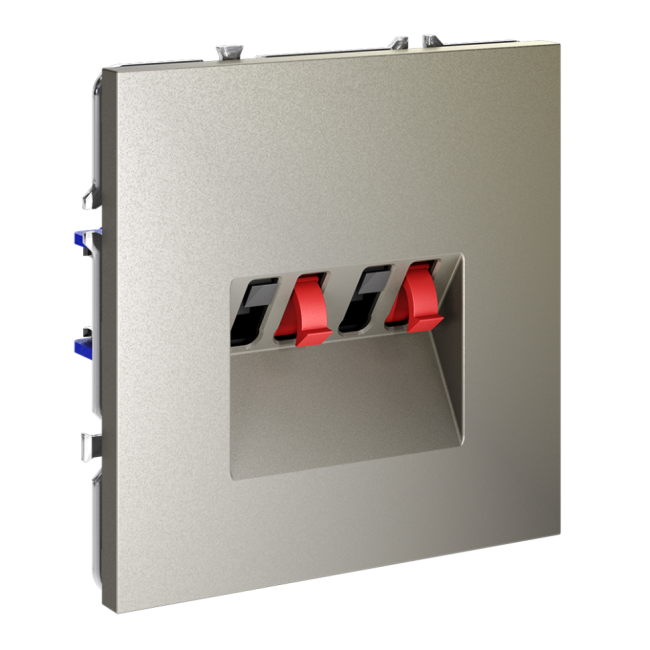 Розетка акустическая  VOLTUM S70,  4-местная, шелк, VLS060304