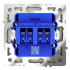 Розетка акустическая  VOLTUM S70,  4-местная, шелк, VLS060304