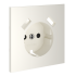 Накладка для розетки с заземлением и защитными шторками, с USB A+A, S70 (хлопок), VLS000913