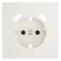 Накладка для розетки с заземлением и защитными шторками, с USB A+A, S70 (хлопок), VLS000913