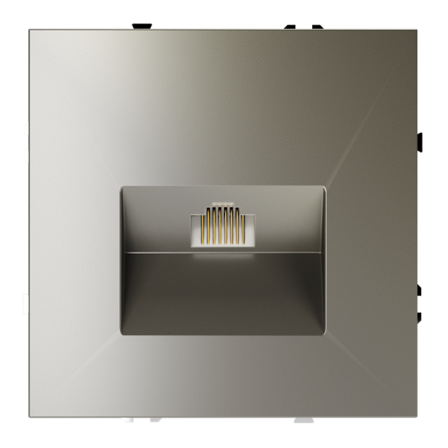 Розетка компьютерная  VOLTUM S70,  RJ45 кат.6, шелк, VLS060104