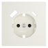 Накладка для розетки с заземлением и защитными шторками, с USB A+C, S70 (хлопок), VLS001013