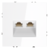 Розетка компьютерная  VOLTUM S70,  двойная RJ45+RJ45 кат.6, белый глянцевый, VLS060201