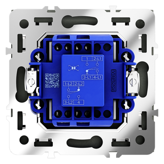 Перекрестный переключатель  VOLTUM S70,  1-клавишный 10А, графит, VLS010507