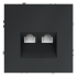 Розетка компьютерная VOLTUM S70, двойная RJ45+RJ45 кат.6, графит, VLS060207 Розетка компьютерная VOLTUM S70, двойная RJ45+RJ45 кат.6, графит, VLS060207
