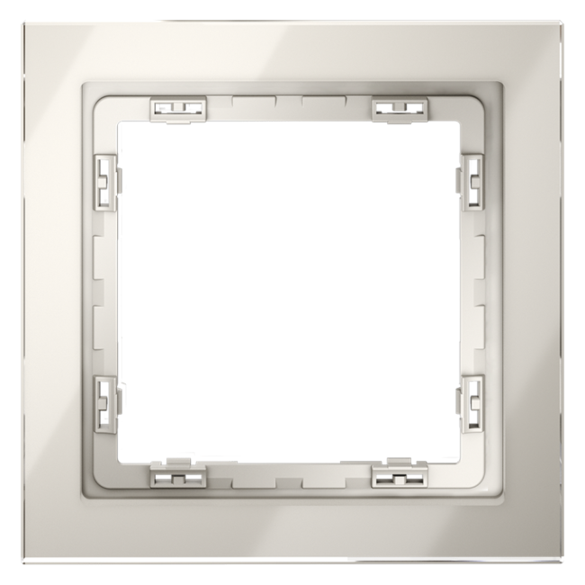Рамка стеклянная VOLTUM S70,  на 1 пост, кашемир, стекло, VLS110103