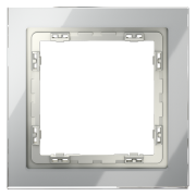 Рамка стеклянная VOLTUM S70,  на 1 пост, сталь, стекло, VLS110105