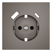 Накладка для розетки с заземлением и защитными шторками, с USB A+C, S70 (капучино), VLS001014 Накладка для розетки с заземлением и защитными шторками, с USB A+C, S70 (капучино), VLS001014