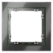 Рамка стеклянная VOLTUM S70,  на 1 пост, титан, стекло, VLS110106